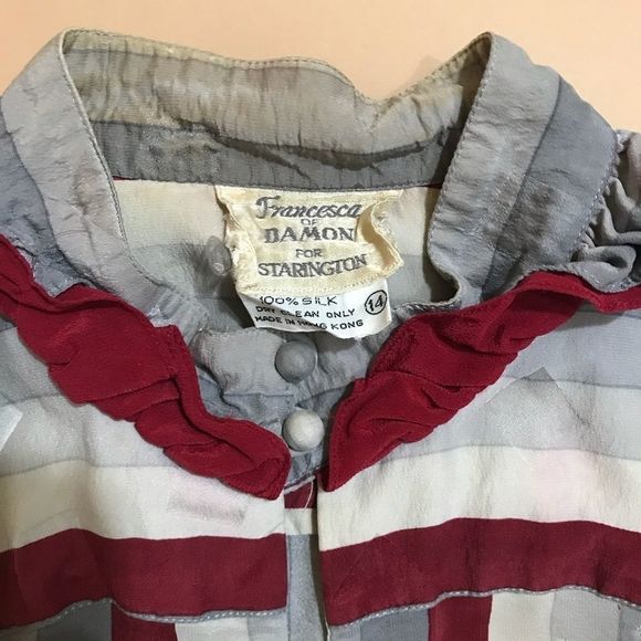 Vintage 70s striped A line dress sz 14 - Picture 6 of 8